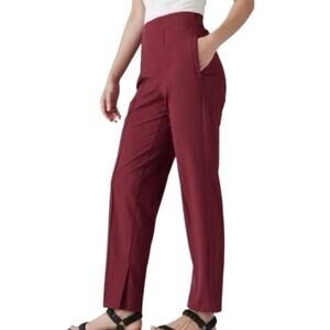 Athleta Brooklyn Mid Rise Ankle Pant in Rubber Red Size 8 *EUC
